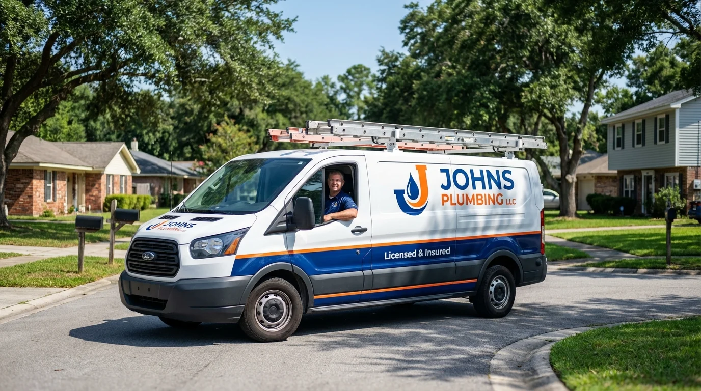 Johns Plumbing LLC service van in Steamboat Springs, CO