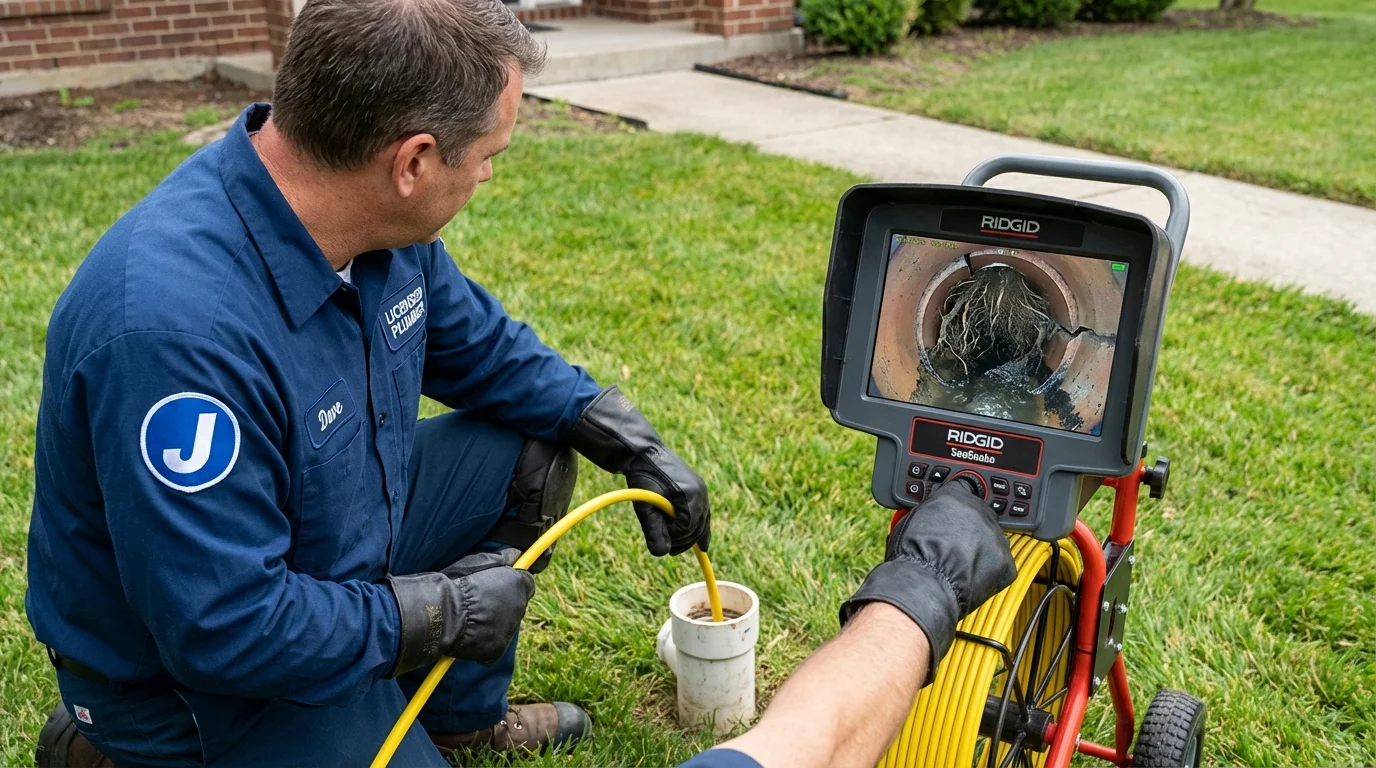 Sewer camera inspection being performed by Johns Plumbing LLC in Steamboat Springs